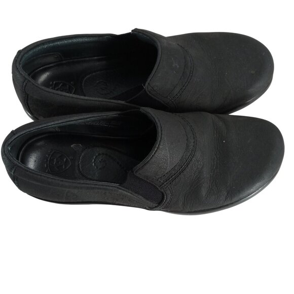 Ariat Expert Clog Black Wedge Leather Paisley Size 7 Comfort Western Slip On - Picture 10 of 15